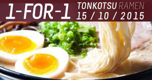 Featured image for (EXPIRED) Ikkousha 1-for-1 Hakata Tonkotsu Ramen 1-Day Promo 15 Oct 2015