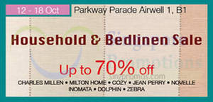 Featured image for (EXPIRED) Isetan Household & Bedlinen Sale @ Parkway Parade 12 – 18 Oct 2015