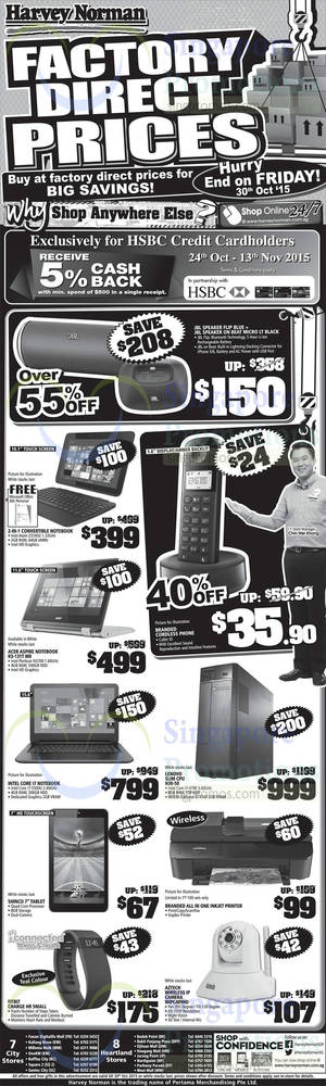 Featured image for (EXPIRED) Harvey Norman Electronics, Appliances, IT & Other Offers 24 – 30 Oct 2015