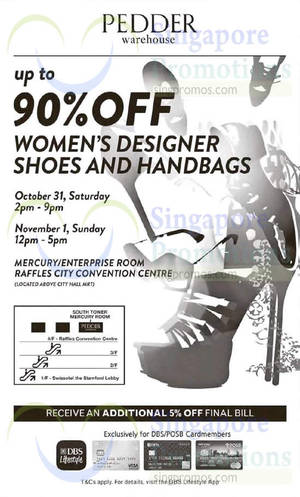 Featured image for (EXPIRED) Pedder Warehouse SALE @ Raffles City Convention Centre 31 Oct – 1 Nov 2015