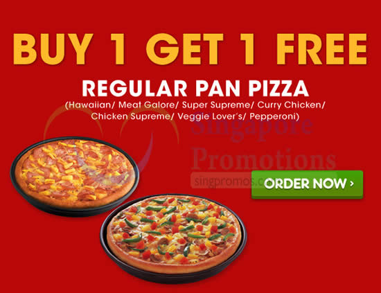 Pizza Hut Delivery 1-for-1 Reg Pizza Coupon Code From 30 ...