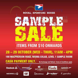 Featured image for (EXPIRED) Royal Sporting House Sample SALE @ Wisma Gulab 28 – 29 Oct 2015