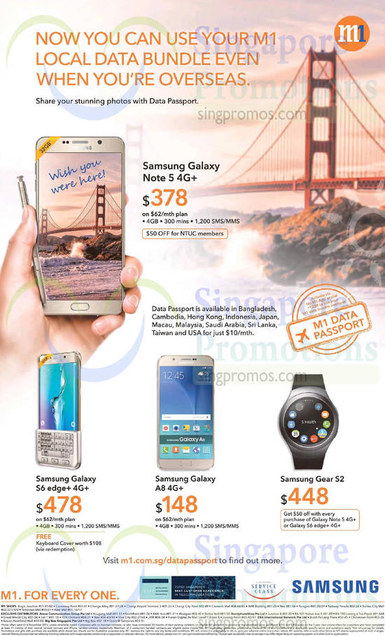 Samsung Galaxy Note 5, S6 Edge Plus, A8, Gear S2