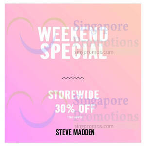 Featured image for Steve Madden 30% Off Storewide @ 3 Outlets 24 – 25 Oct 2015