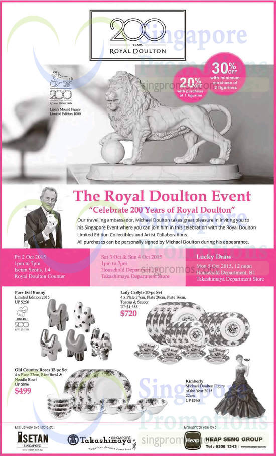 The Royal Doulton Event 1 Oct 2015