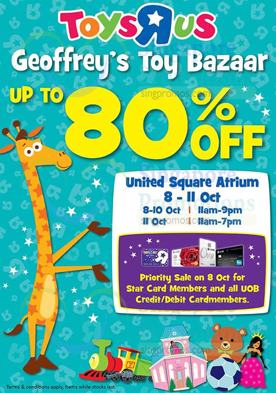 Toys “R” Us Geoffrey’s Toy Bazaar @ United Square 8 – 11 Oct 2015