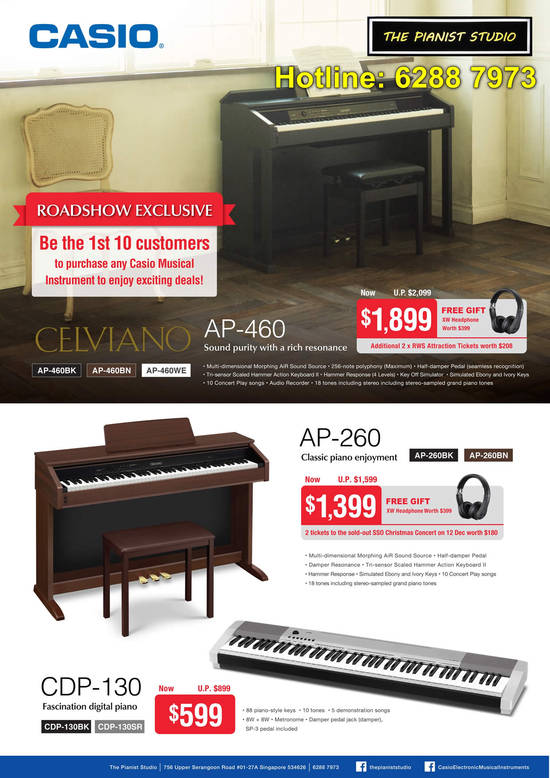 Celviano, AP-460, AP-260 Classic Piano Enjoyment, CDP-130 Fascination Digital Piano