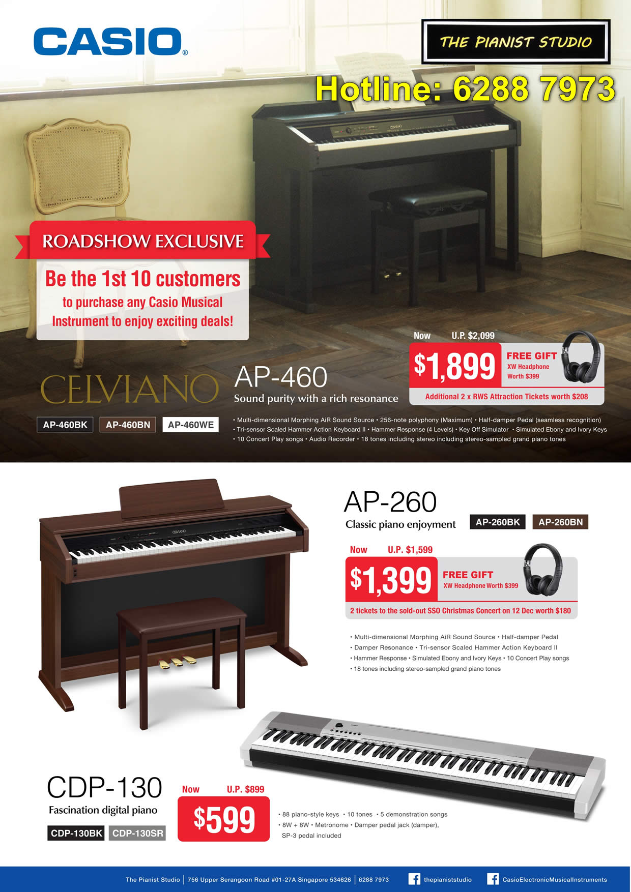 Celviano, AP-460, AP-260 Classic Piano Enjoyment, CDP-130