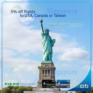 Featured image for (EXPIRED) Eva Air 5% Off with Citibank Cards 7 Nov 2015 – 31 Aug 2016