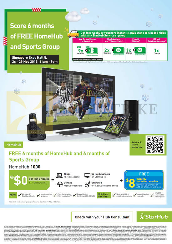 Free 6 Months HomeHub, 6 Months of Sports Group