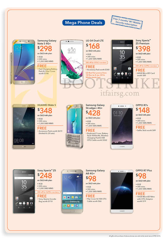 Mobile Phones Samsung Galaxy Note 5 S6 Edge A8, LG G4, Sony Xperia Z5, Huawei Mate S, Sony Xperia Z5, Oppo R7 R7s Plus