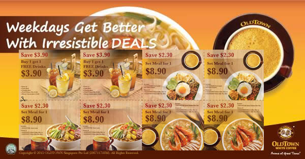 Featured image for Oldtown White Coffee Coupon Deals (Wkdays) 4 Nov 2015 - 8 Jan 2016