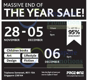 Featured image for (EXPIRED) Page One End Of the Year Sale 28 Nov – 6 Dec 2015