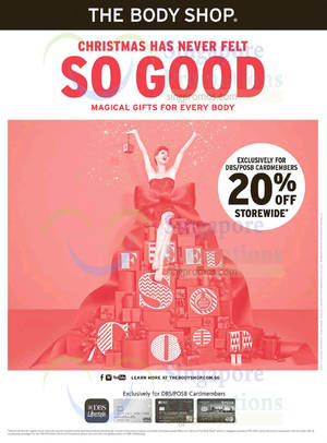 Featured image for (EXPIRED) The Body Shop 20% Off Storewide for DBS/POSB Cardholders 19 – 30 Nov 2015