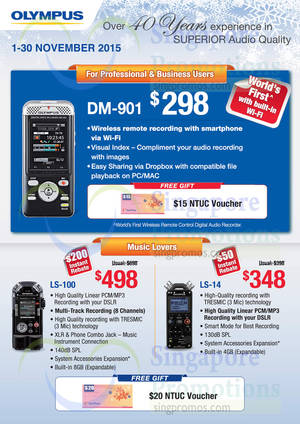 Featured image for (EXPIRED) Olympus Digital Voice Recorders Offers 6 – 30 Nov 2015