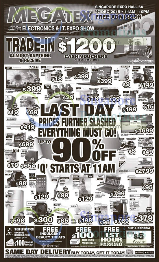 27 Dec Megatex Last Day Prices Further Slashed, Trade-in Almost Anything, Featured Offers