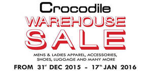 Featured image for (EXPIRED) Crocodile Warehouse Sale 31 Dec 2015 – 17 Jan 2016