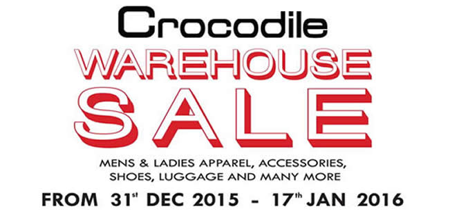Featured image for Crocodile Warehouse Sale 31 Dec 2015 - 17 Jan 2016