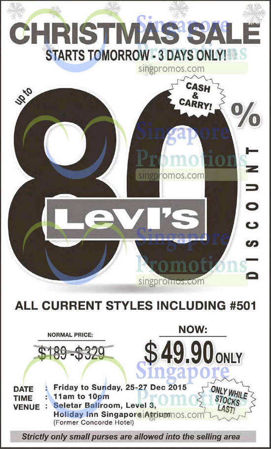 Levis Christmas Sale 24 Dec 2015