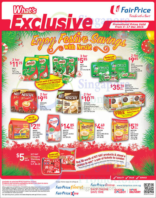 Milo 4 Dec 2015 Â» Milo Free Mug Promotion @ Fairprice From 4 Dec 2015