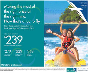 Featured image for (EXPIRED) Silkair fr $239 Promo Fares 17 – 31 Dec 2015