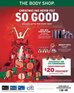 Featured image for (EXPIRED) The Body Shop Free $20 Voucher w/ $100 Spend For Citibank Cardmembers 3 – 25 Dec 2015