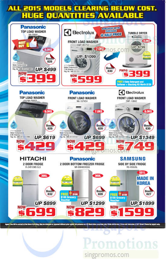 Washers, Panasonic, Hitachi, Samsung, Electrolux