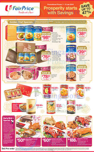 Featured image for Fairprice Abalones (New Moon, Golden Chef, Skylight), CNY Goodies & More Offers 7 – 13 Jan 2016