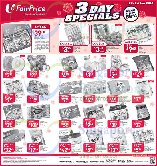 Fairprice 3Day Specials 22 Jan 2016