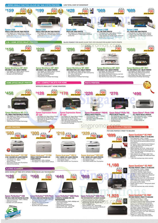 L Series, 4in1, Home Office, 3-in-1, Laser, Perfection Scanners, Photo Speciality