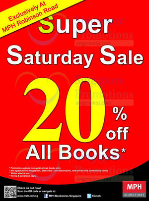 Featured image for (EXPIRED) MPH Bookstores 20% OFF Storewide Promo @ Robinson Road (Saturdays) 16 – 30 Jan 2016