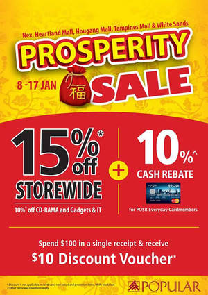 Featured image for (EXPIRED) Popular 15% Off Storewide Prosperity Sale 8 – 17 Jan 2016