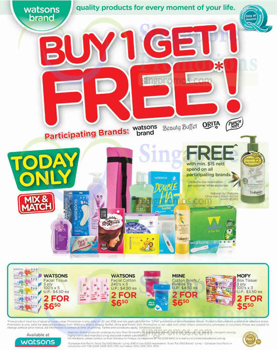 Watsons Deal 20 Jan 2016