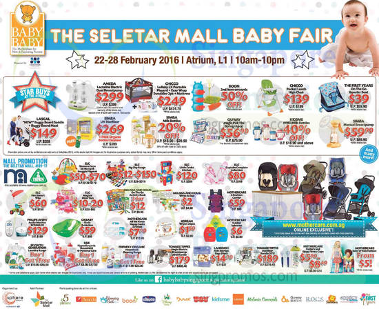 20 Feb Offers, Stroller, ELC, Milk Bottle, Steriliser, Booster Seat, Philips Avent