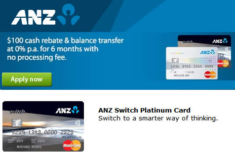 Featured image for ANZ Apply For Switch Platinum Card & Get $100 Cash Rebate & Free Luggage from 25 Apr - 22 May 2016