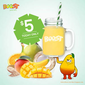 Featured image for Boost Juice Bars $5 Oh! Mangoodness 1-Day Offer 26 Feb 2016