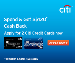 Featured image for (EXPIRED) Citibank Apply For 2 Credit Cards & Get $120 Cashback from 14 Feb – 19 May 2016