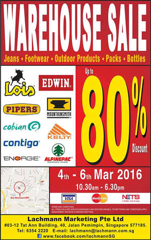 Featured image for (EXPIRED) Lachmann Marketing Warehouse Sale 4 – 6 Mar 2016