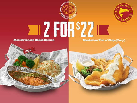 Featured image for Manhattan Fish Market $22 Double Fish Deal 29 Jan - 29 Feb 2016
