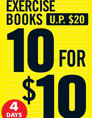 Featured image for (EXPIRED) The Paper Stone $10 for Ten Exercise Books (usual $20) @ All Outlets 4 – 7 Feb 2016