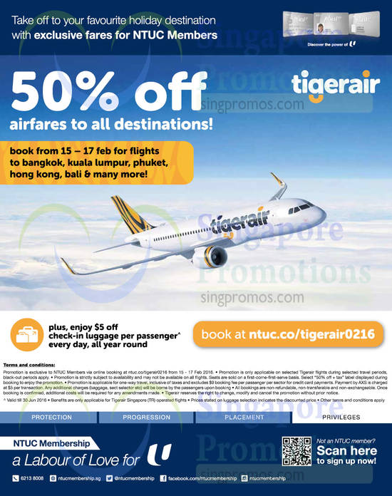 TigerAir NTUC Fares 15 Feb 2016