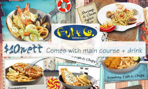 Featured image for Fish & Co. $10 (Main Course + Drink) Coupon Deal @ 3 Outlets 4 – 23 Mar 2016