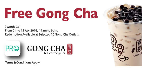 Featured image for Gong Cha Free Drink Giveaway @ 10 Outlets 1 - 15 Apr 2016