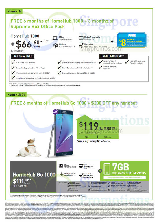 HomeHub 1000 66.60, 119 HomeHub Go, 111.60 HomeHub Go 1000