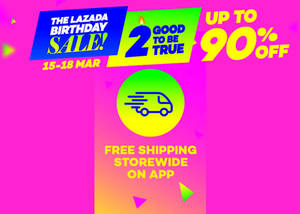 Featured image for (EXPIRED) Lazada Free Shipping Storewide Birthday Promo 15 – 18 Mar 2016