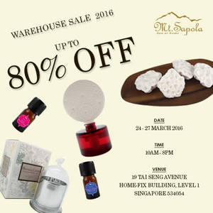 Featured image for (EXPIRED) Mt. Sapola Warehouse Sale 24 – 27 Mar 2016