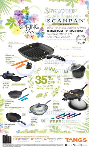 Featured image for (EXPIRED) Scanpan Cookware 35% Off Storewide Promo @ Tangs 11 – 31 Mar 2016