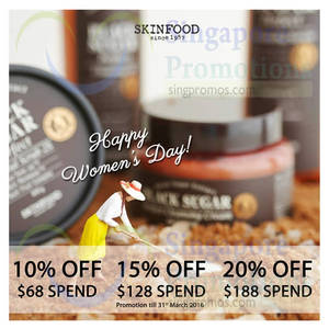 Featured image for (EXPIRED) Skinfood 10% to 20% Off With Min $68 Spend 9 – 31 Mar 2016