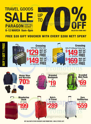 Featured image for (EXPIRED) Planet Traveller Travel Goods Sale @ Paragon 6 – 12 Mar 2016
