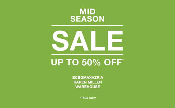 Bcbgmaxazria Karen Millen Warehouse Mid Season Sale From 21 Apr 2016